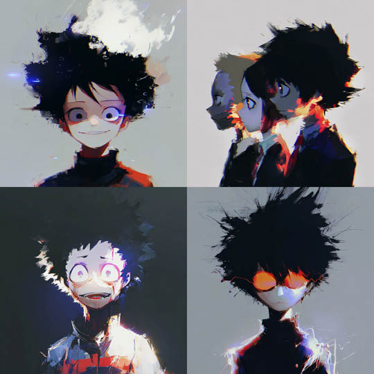 Glitchcore Anime Portraits