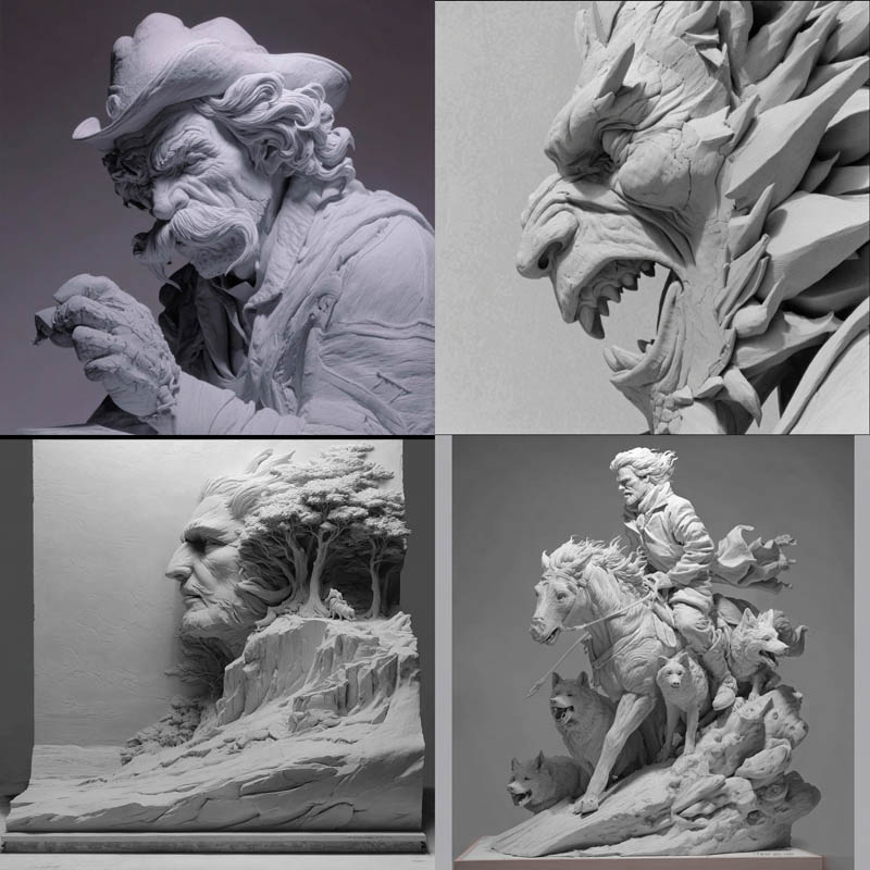 Digital Sculptural 3D Relief