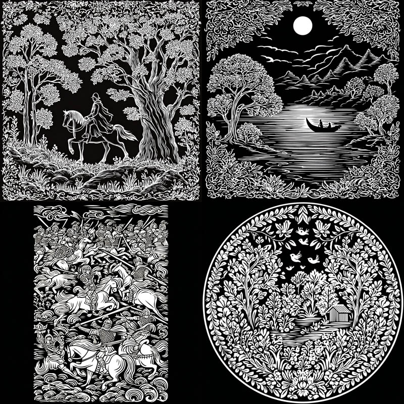 Ornamental Woodcut Engraving