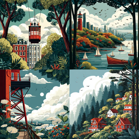 Contemporary Scenic Illustration