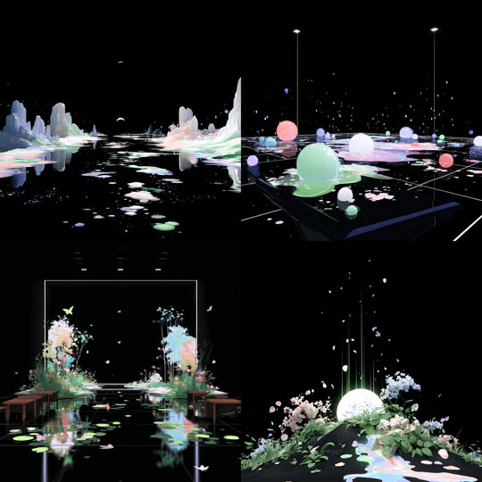 Neon Botanical Digital Installation