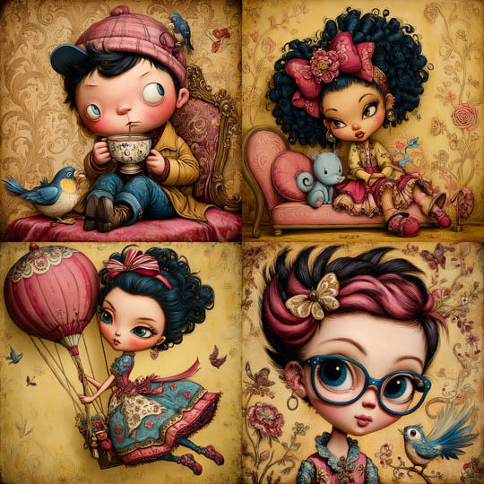 Whimsical Dollhouse Portraits