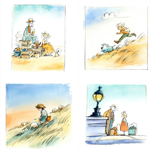 Whimsical Storybook Watercolor Sketch