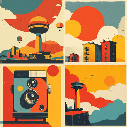 Retro Pop Skyline