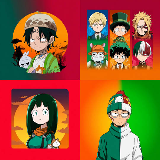 Bold Anime Portrait Icons