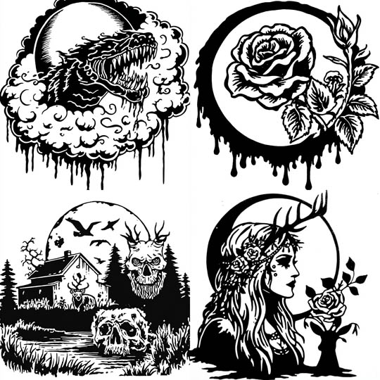 Gothic Ink Illustrations