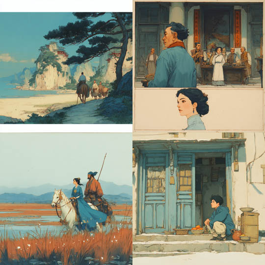 Narrative Eastern Line Art