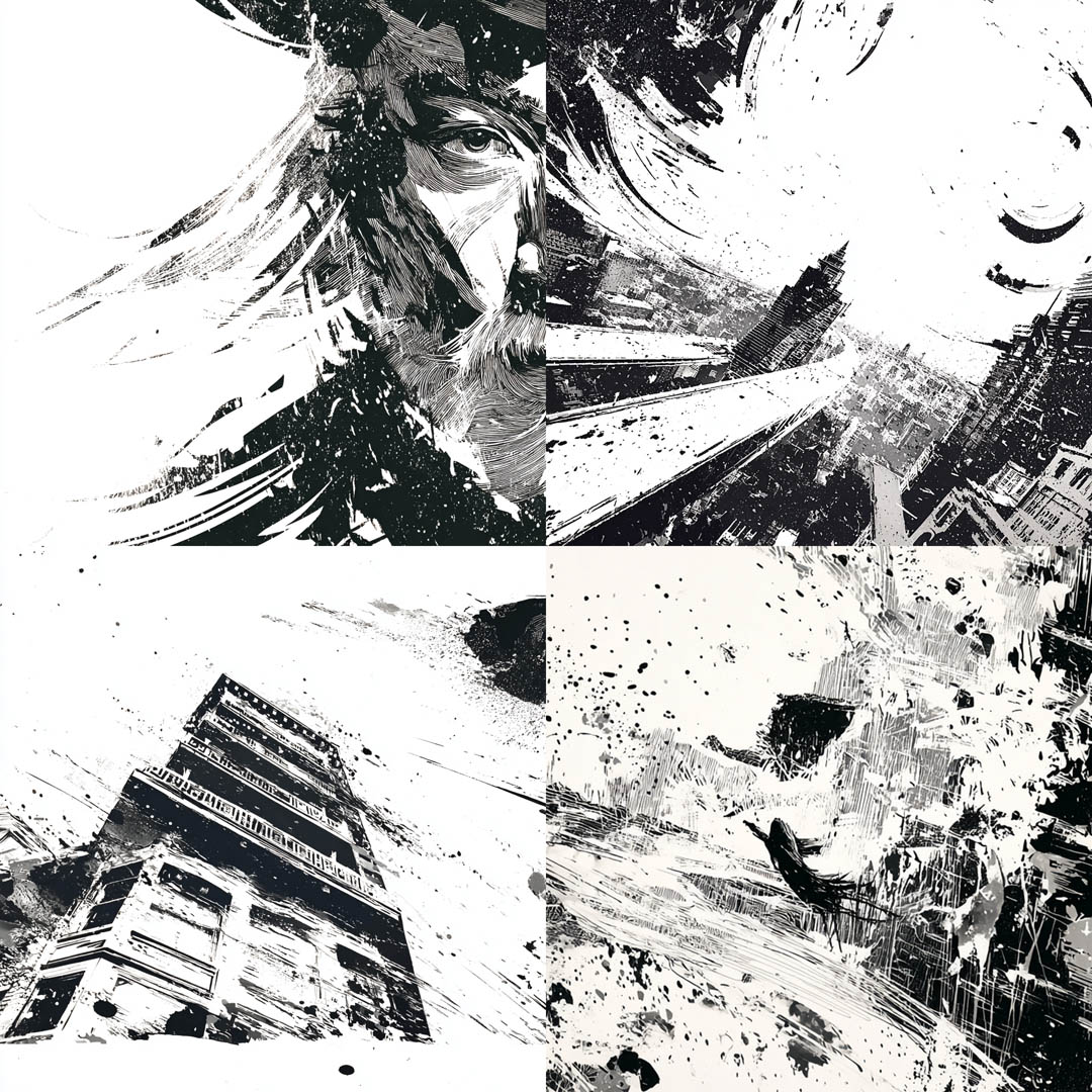 Abstract Ink Noir