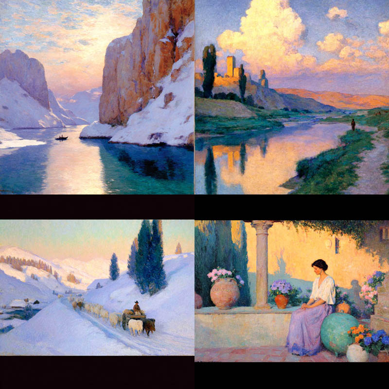 Impressionist Pastel Landscapes