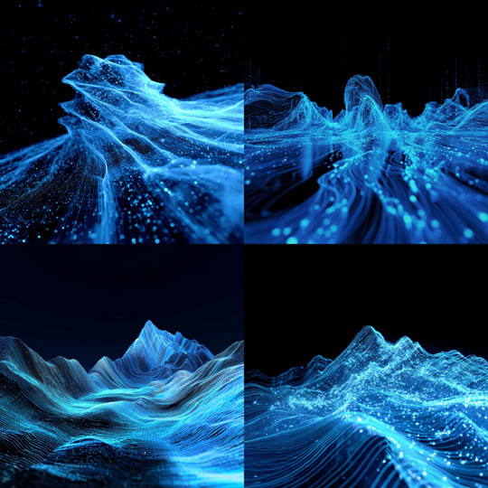 Neon Digital Landscapes