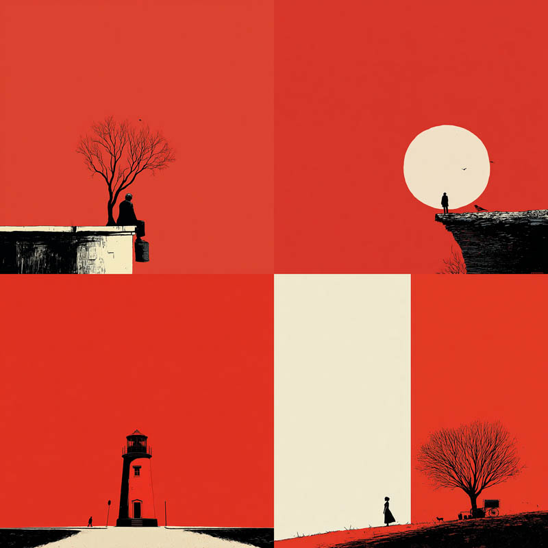 Minimalist Silhouette Landscapes
