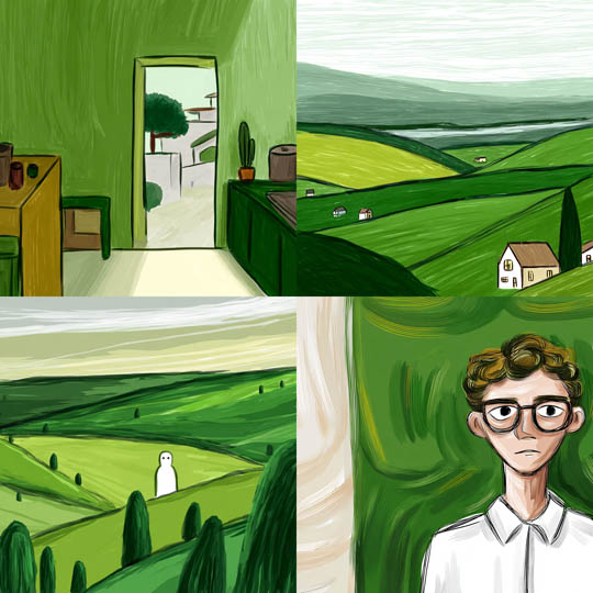 Pastoral Green Linework