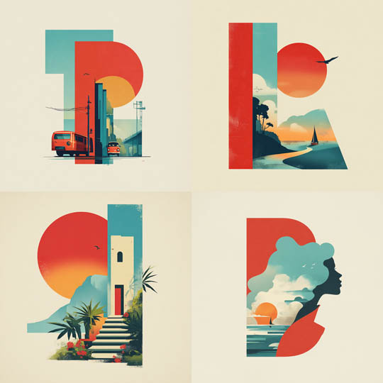 Retro Travel Poster Typography