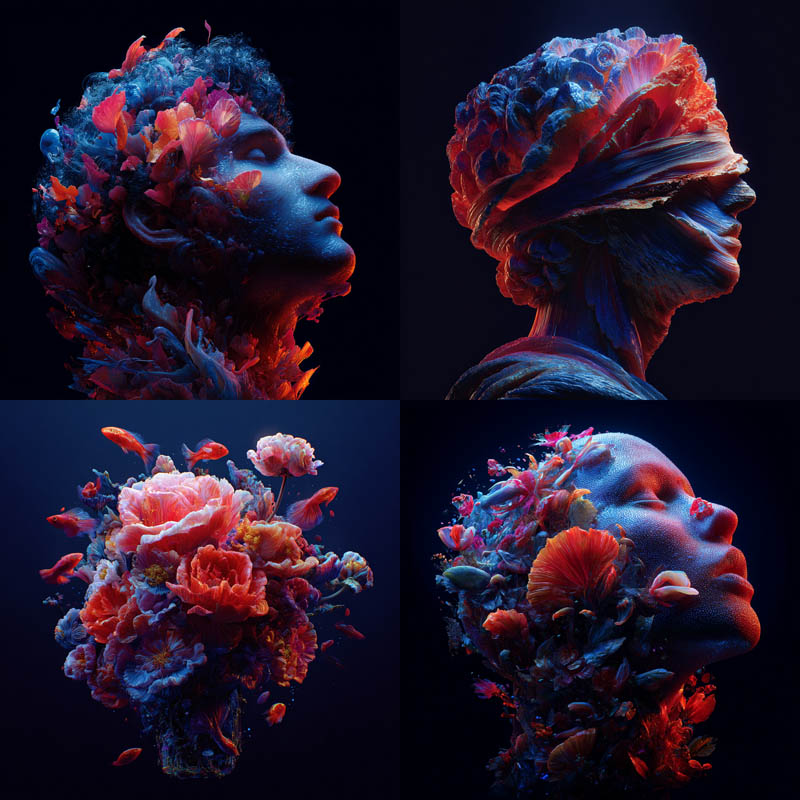 Floral Digital Surreal Portrait