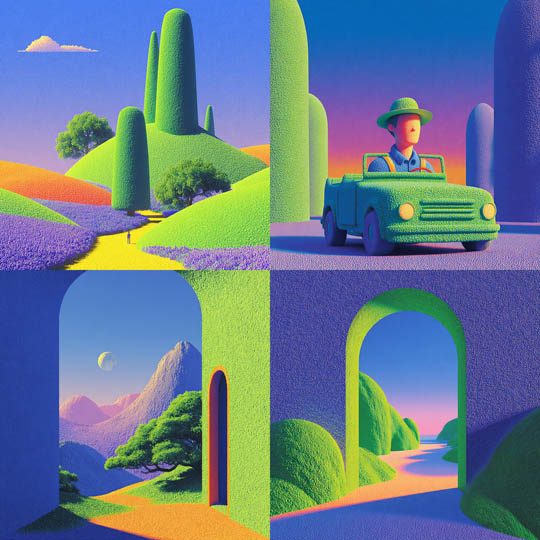 Neon Pastoral Surrealism