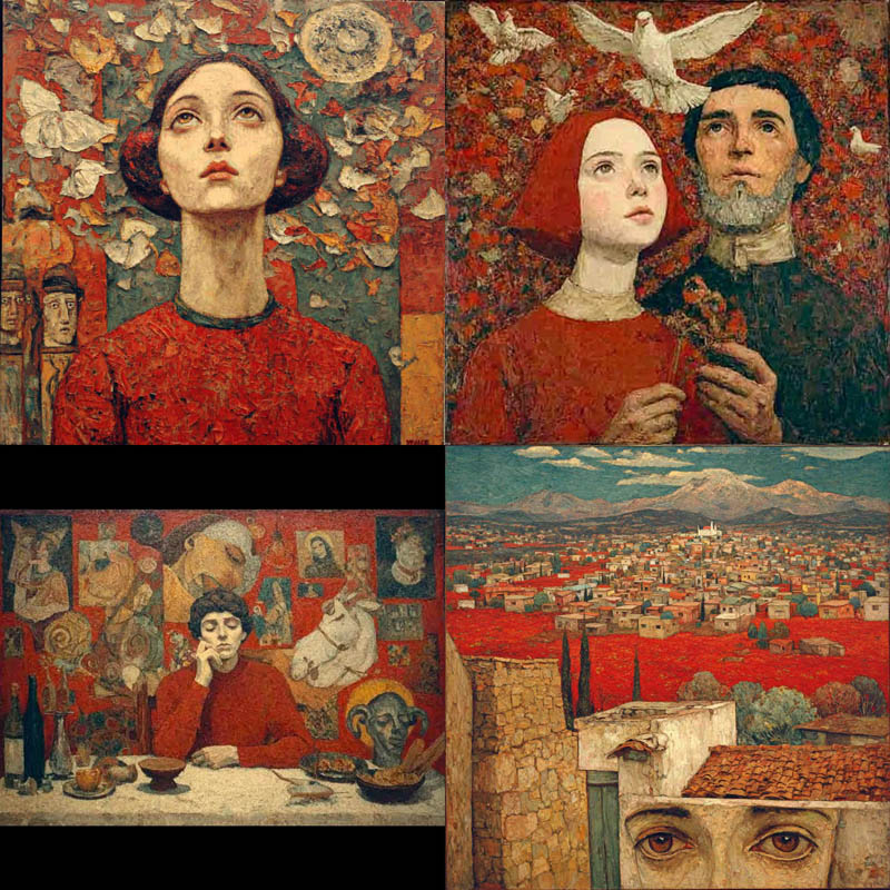 Symbolist Red Earth Narratives