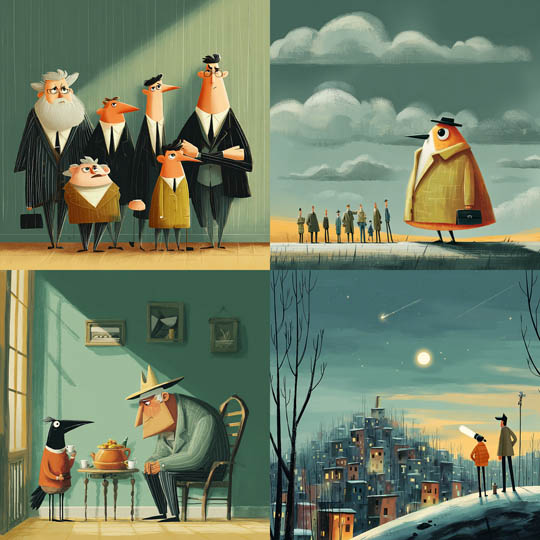 Stylized Character Illustrations