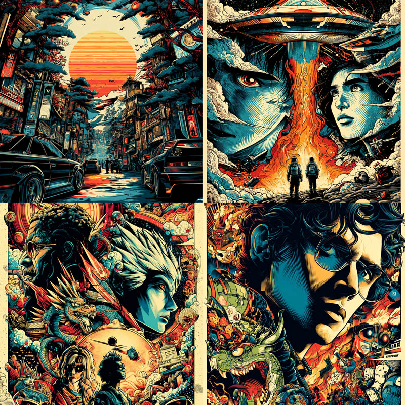 Neo-Tokyo Sci-Fi Illustrations