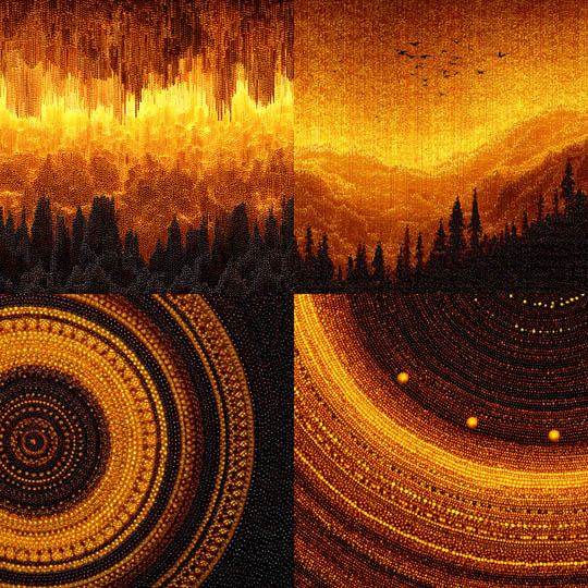 Golden Mosaic Mandala