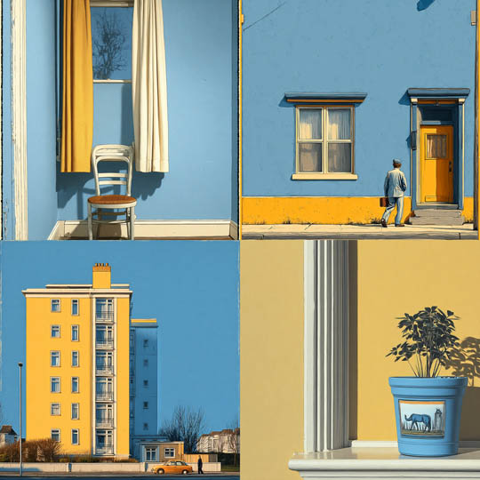 Minimalist Color Block Realism