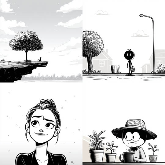 Monochrome Cartoon Ink