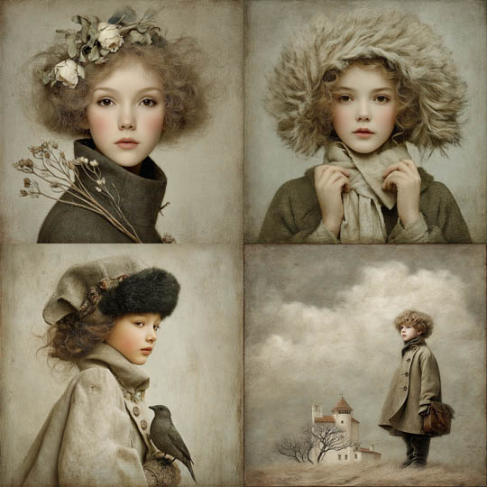 Antique Pastel Portraiture