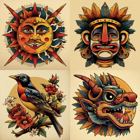 Neo-Traditional Tattoo Illustration