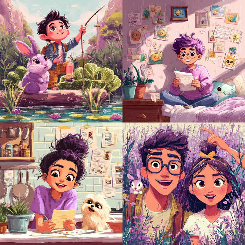 Vibrant Cartoon Characters