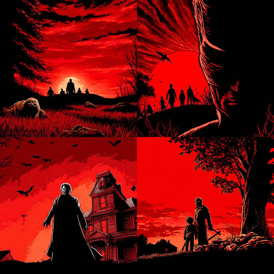 Crimson Horror Silhouettes