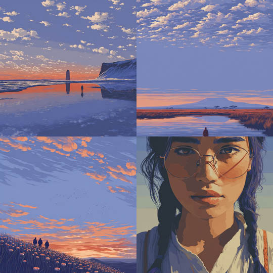 Sunset Pastel Illustrations