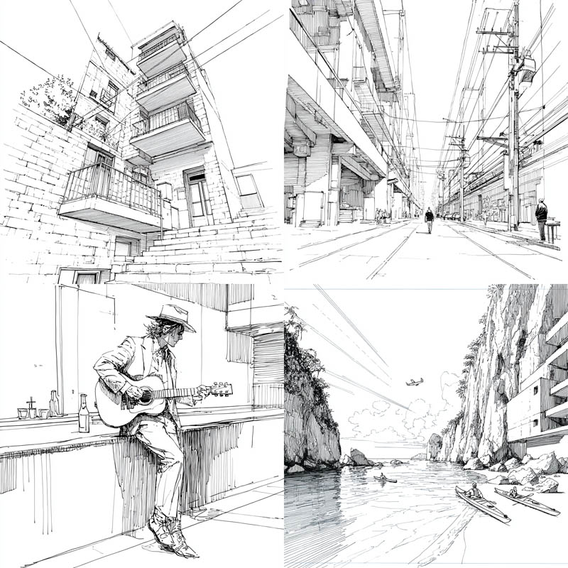 Architectural Pen and Ink Sketch