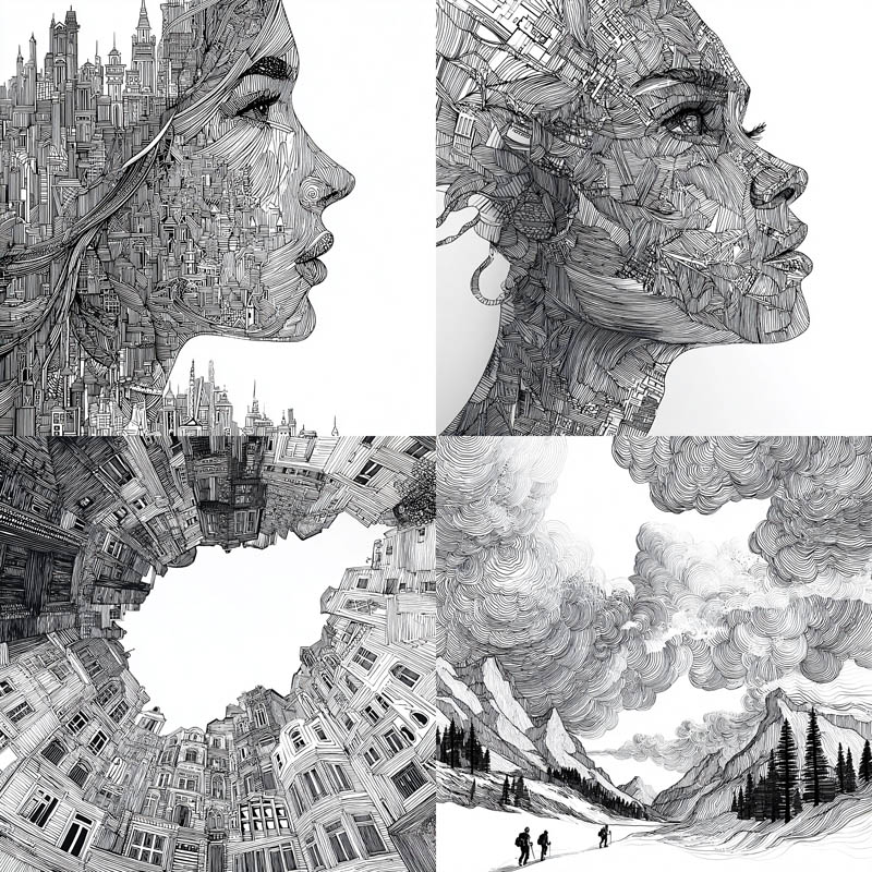 Monochrome Urban Etchings