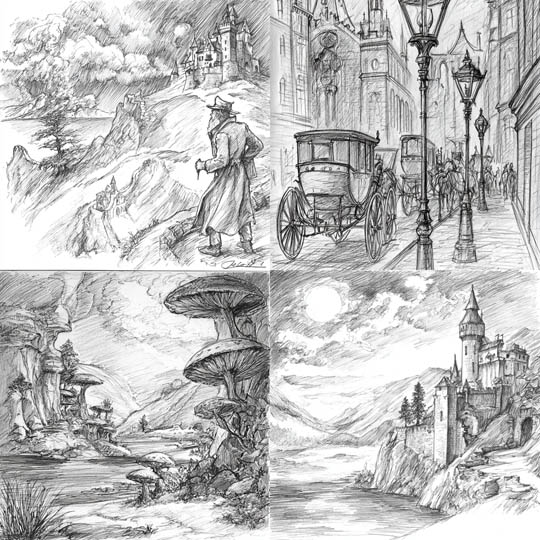Gothic Storybook Sketches