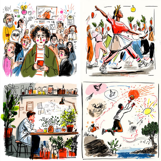 Expressive Urban Sketch Scenes