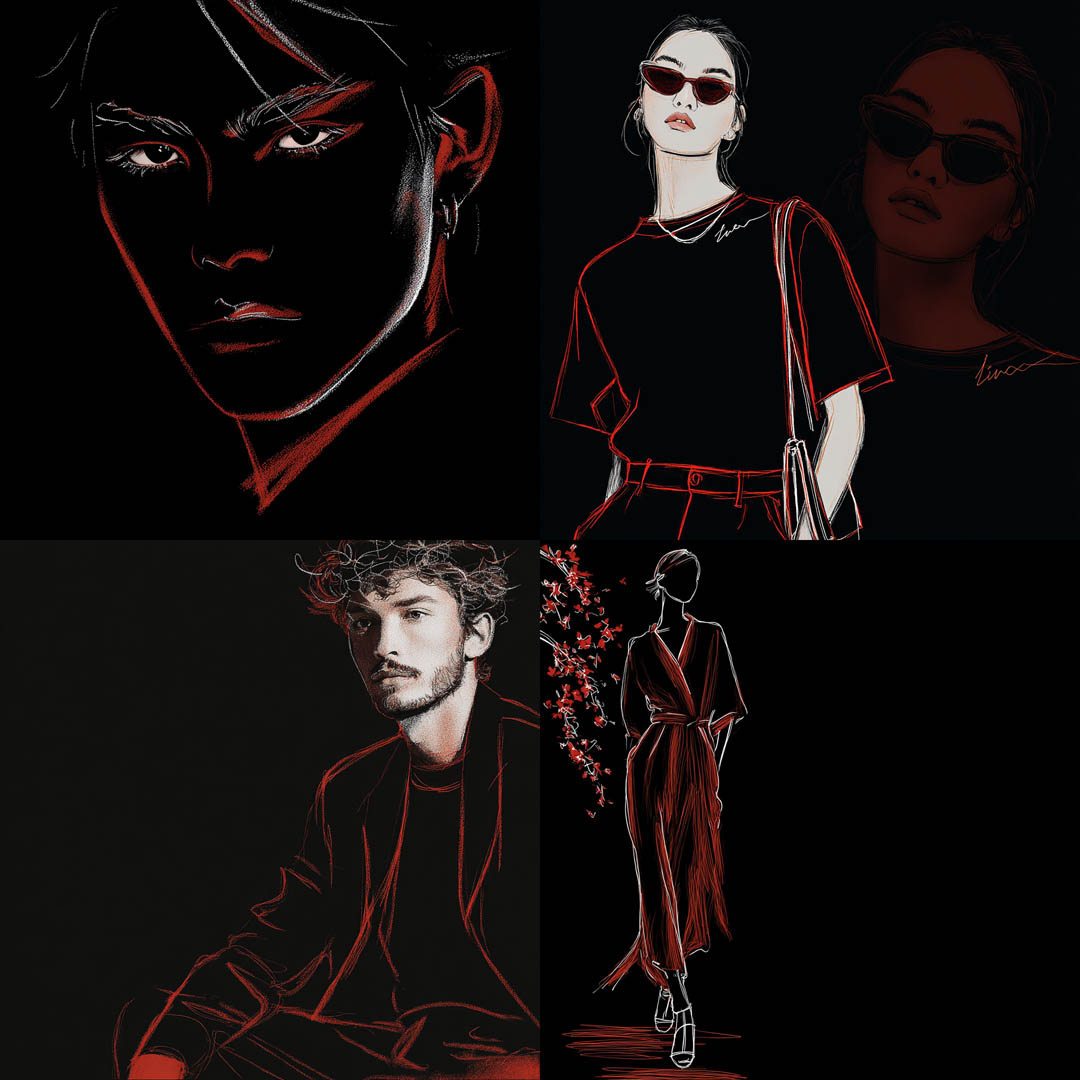 Red Noir Sketch