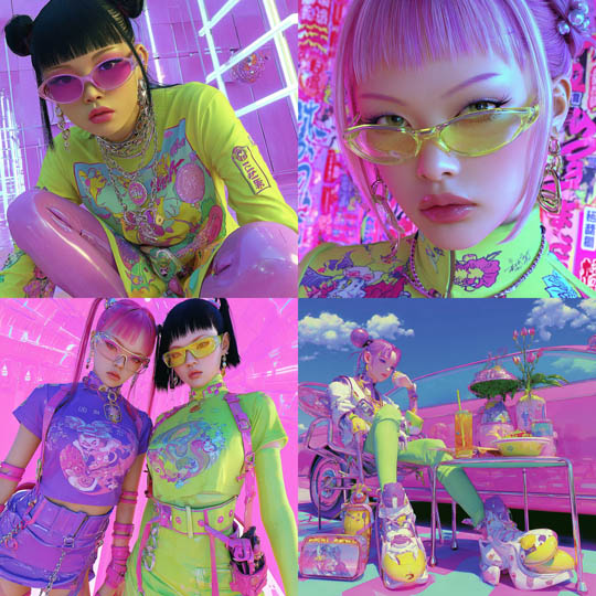 Cyberpop Fashion Portraits