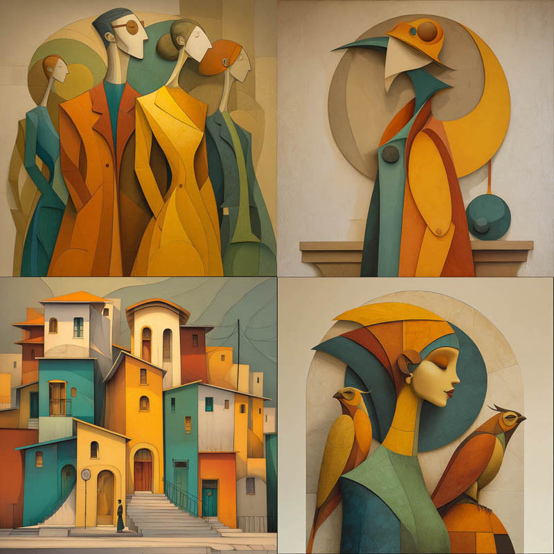 Cubist Collage Compositions