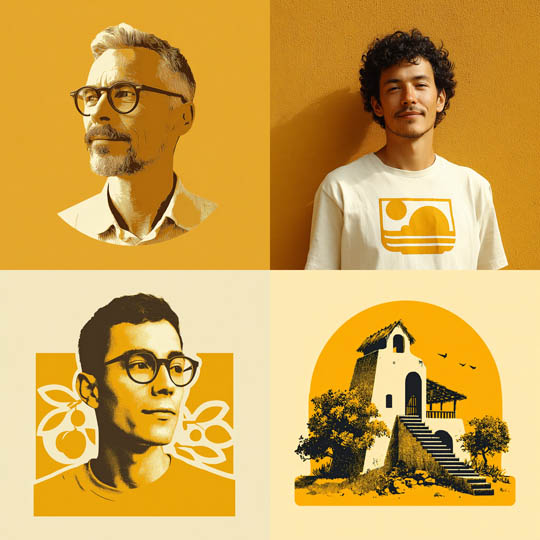 Minimalist Golden Portraiture