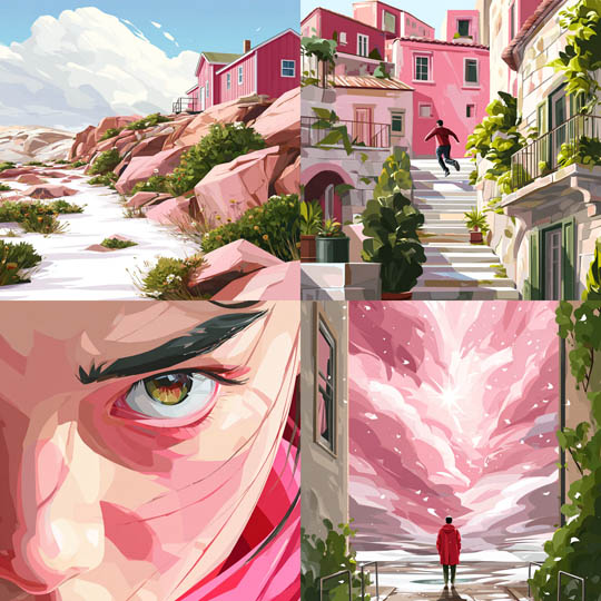 Vibrant Pastel Coastal Anime