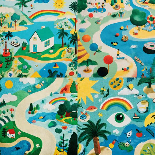 Playful Naive Pop Illustration