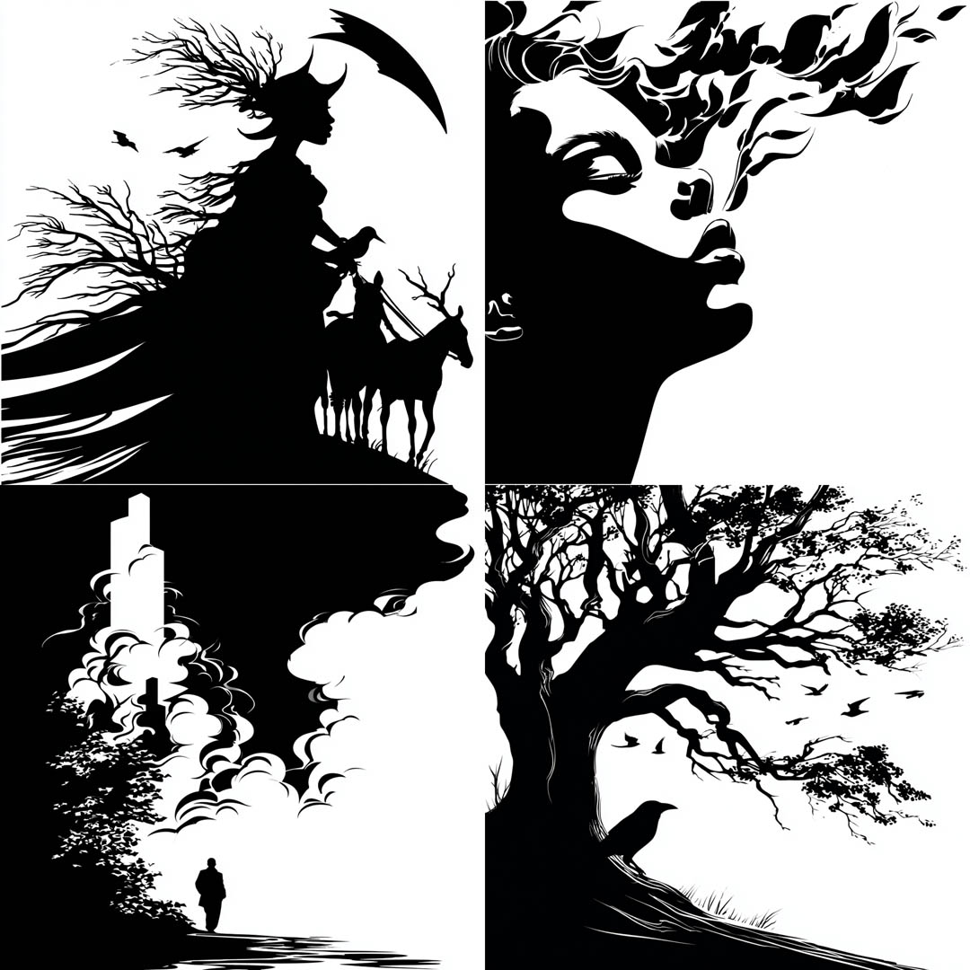 Gothic Silhouette Noir