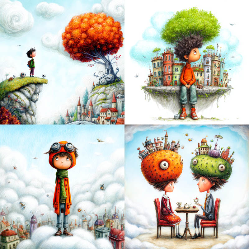 Floating Fantasy Illustrations