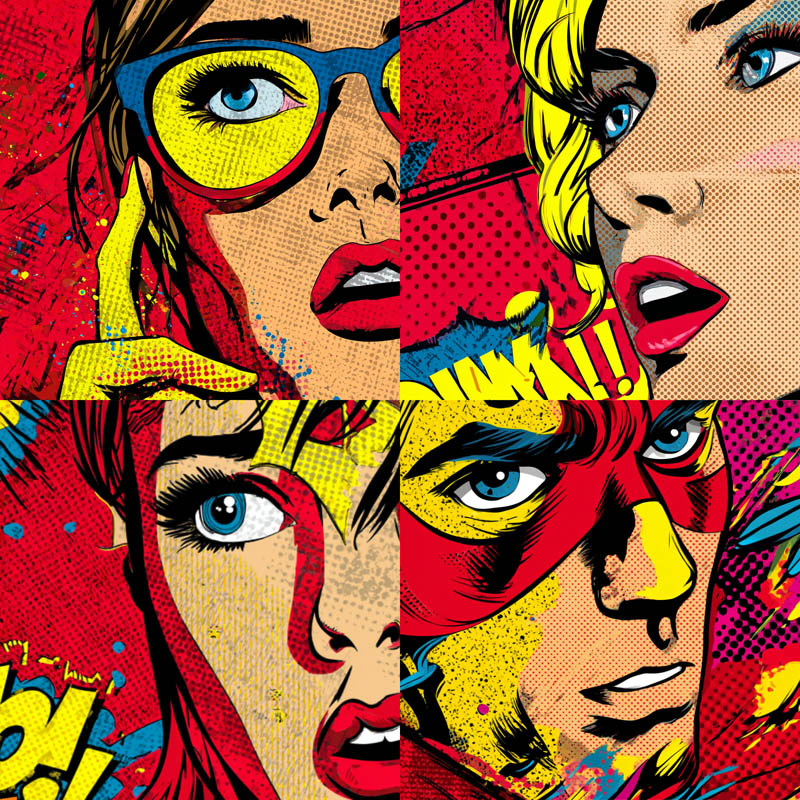 Pop Art Halftone Portraits