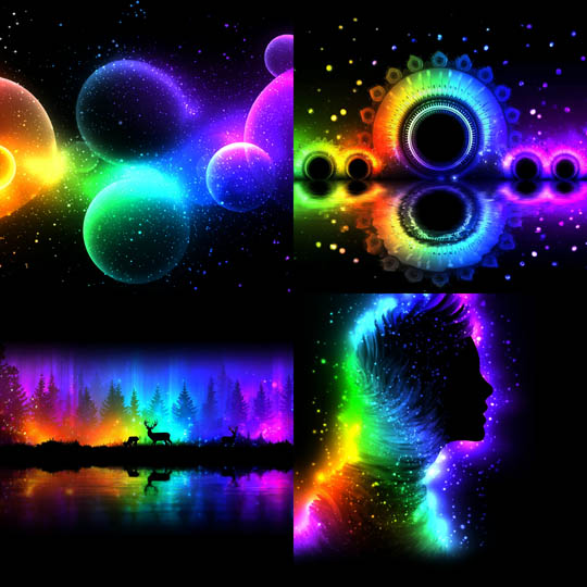 Neon Cosmic Glow