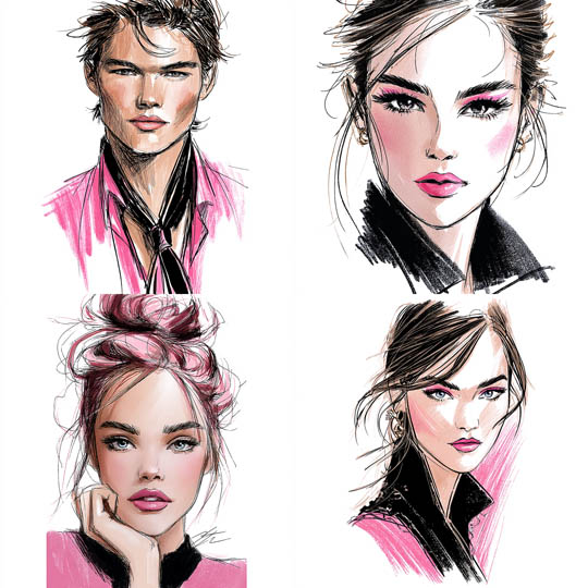 Editorial Fashion Sketches