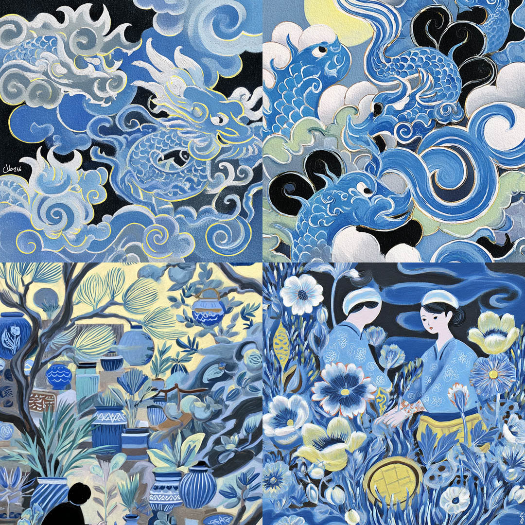 Blue Porcelain Folk