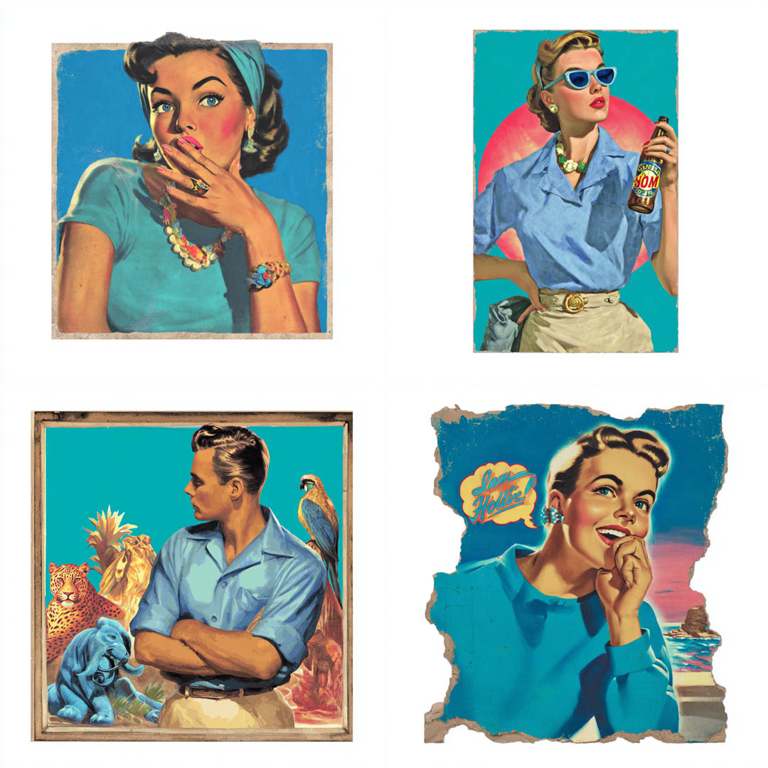 Mid-Century Retro Pop Collage