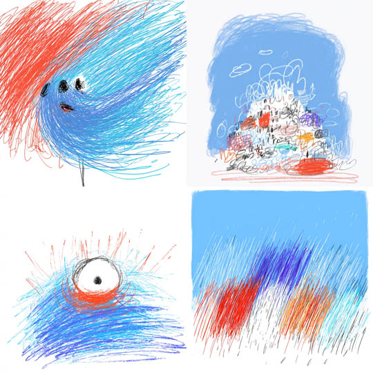 Childlike Scribble Surrealism