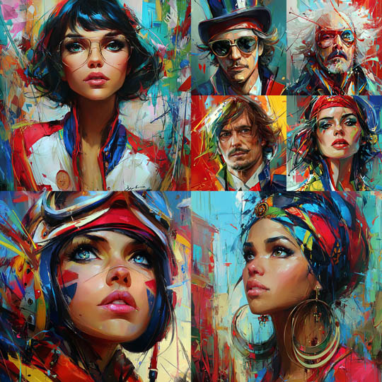 Vibrant Painterly Portraits