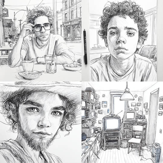 Pen and Ink Urban Portraiture